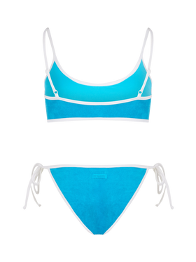 Woman terry bralette bikini Judy Virgo with piping
