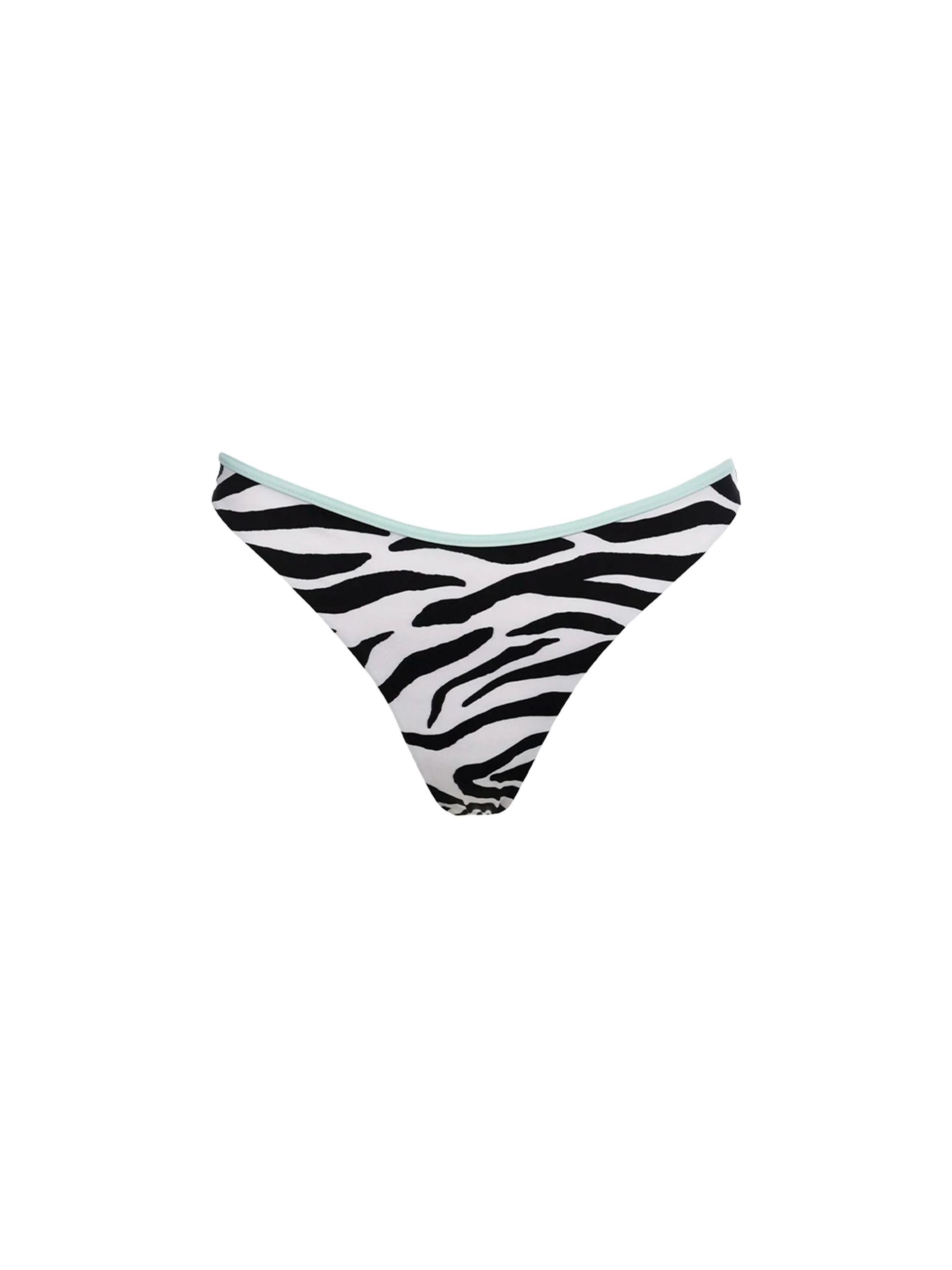 Woman zebra cheeky swim briefs Naomi with piping - MC2 Saint Barth