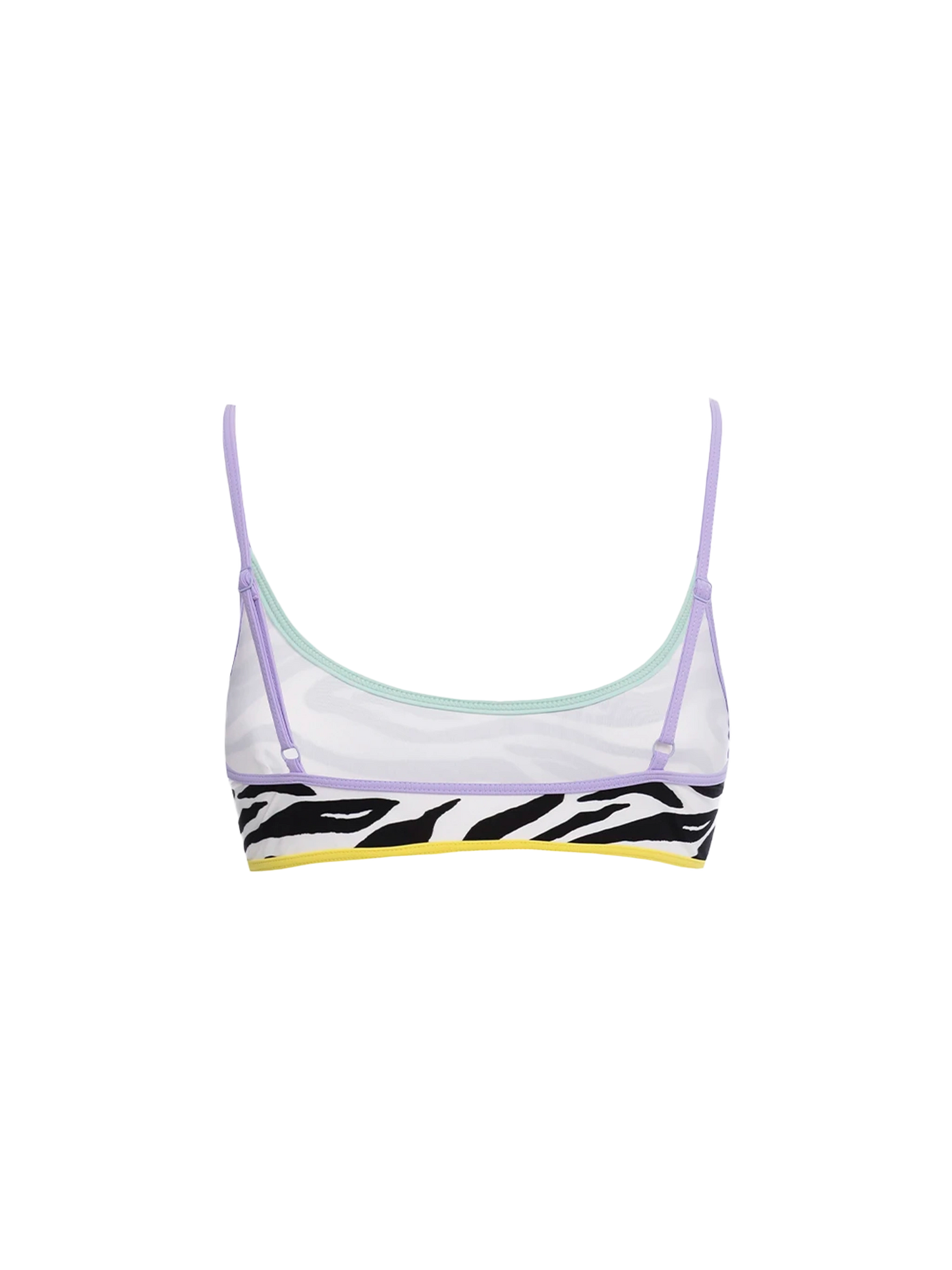 Damen Zebra-Bralette-Strandoberteil Judy mit Paspelierung