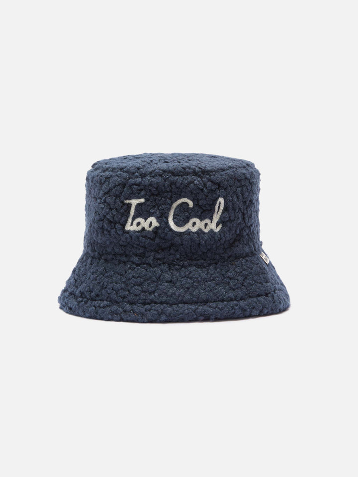 Sherpa-Bucket-Hat Jude mit „Too cool“-Stickerei