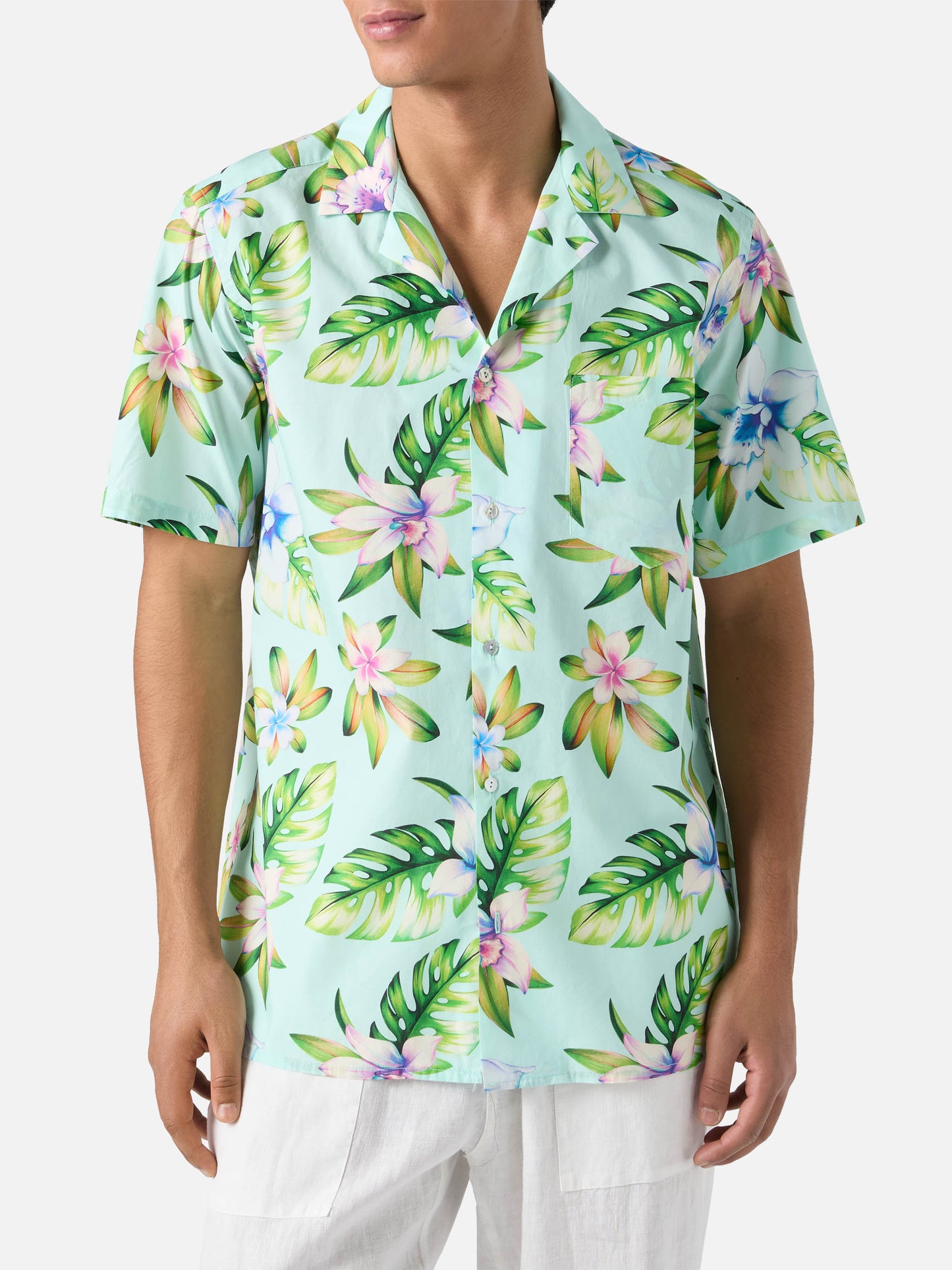 Kalea cotton shirt with floral print