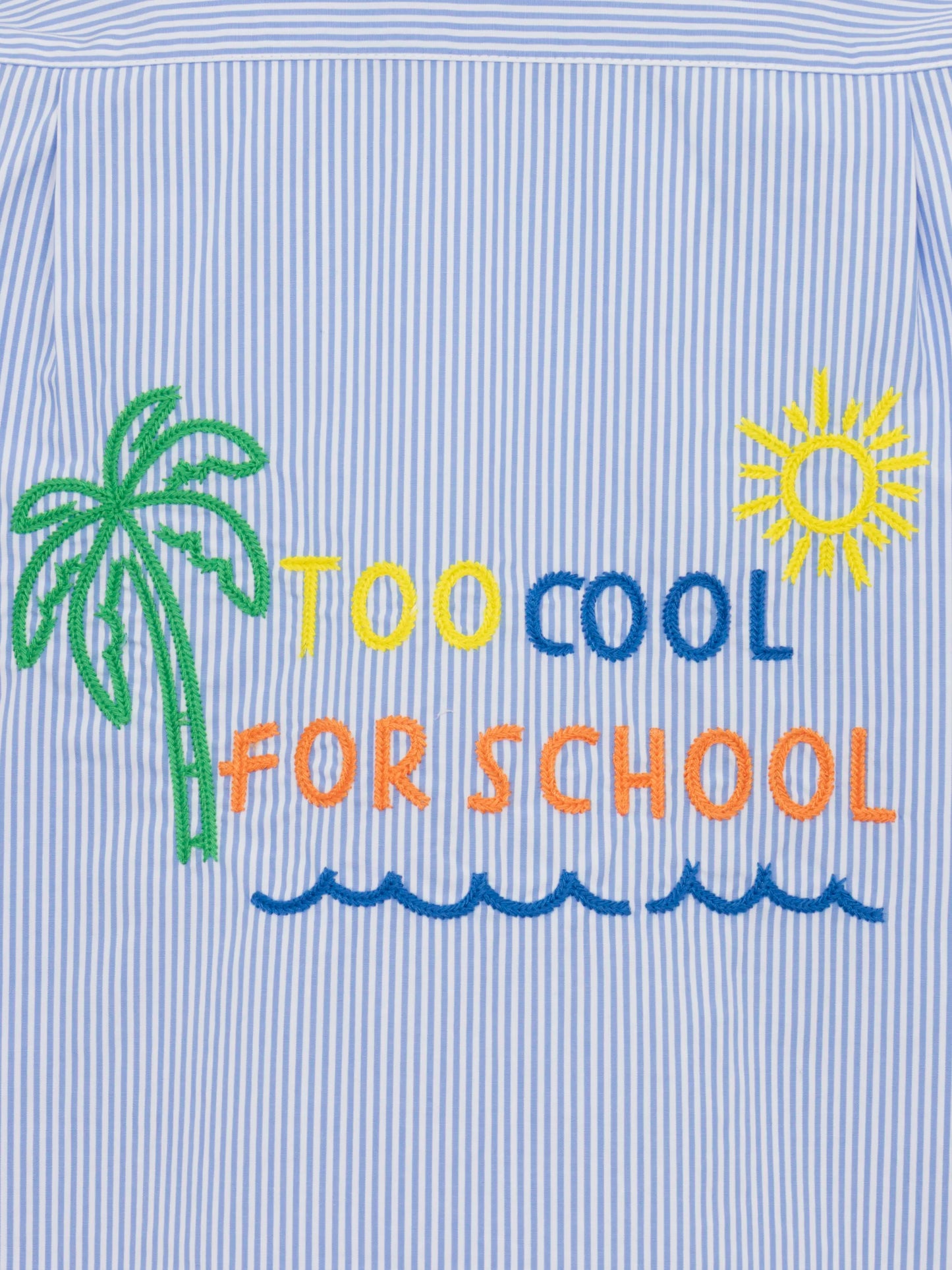 Kalea cotton shirt with Too Cool for School  embroidery