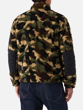 Camouflage Keystone sherpa jacket with St. Barth Army patch