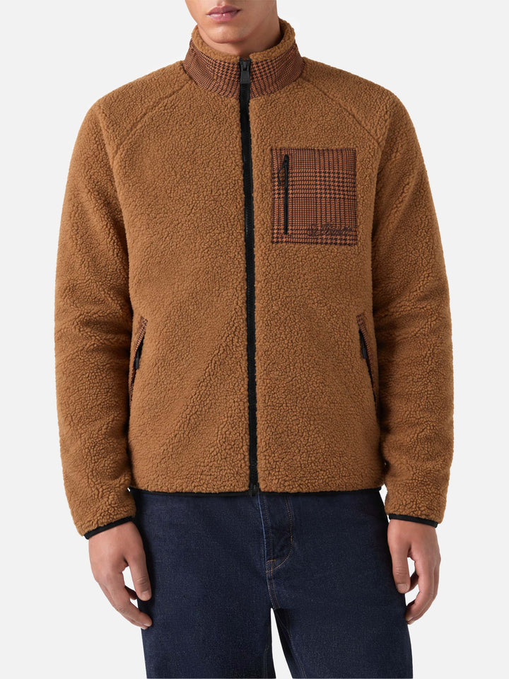 Chaqueta sherpa Keystone con estampado de cuadros 