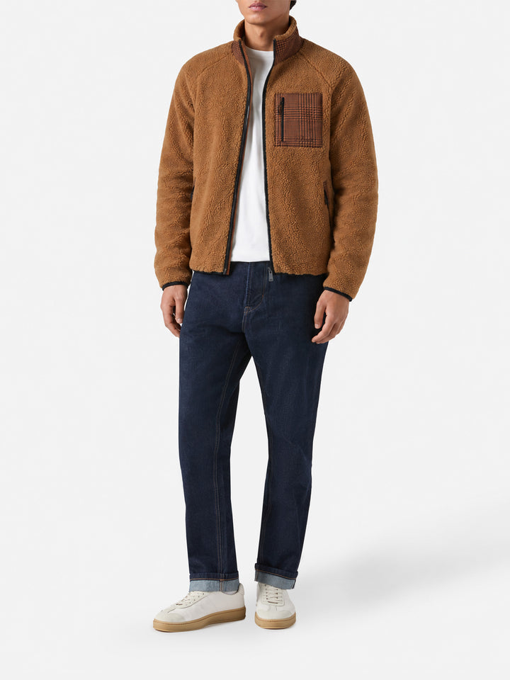 Chaqueta sherpa Keystone con estampado de cuadros 