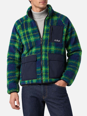Veste sherpa Keystone à motif tartan 