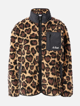 Teddyfleecejacke Keystone mit Leopardenprint