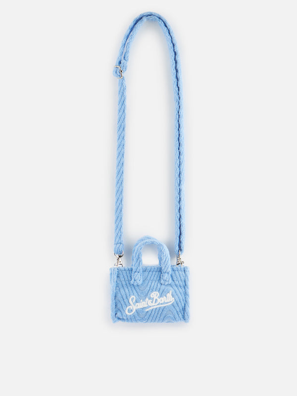 Light blue terry embossed Key Holder