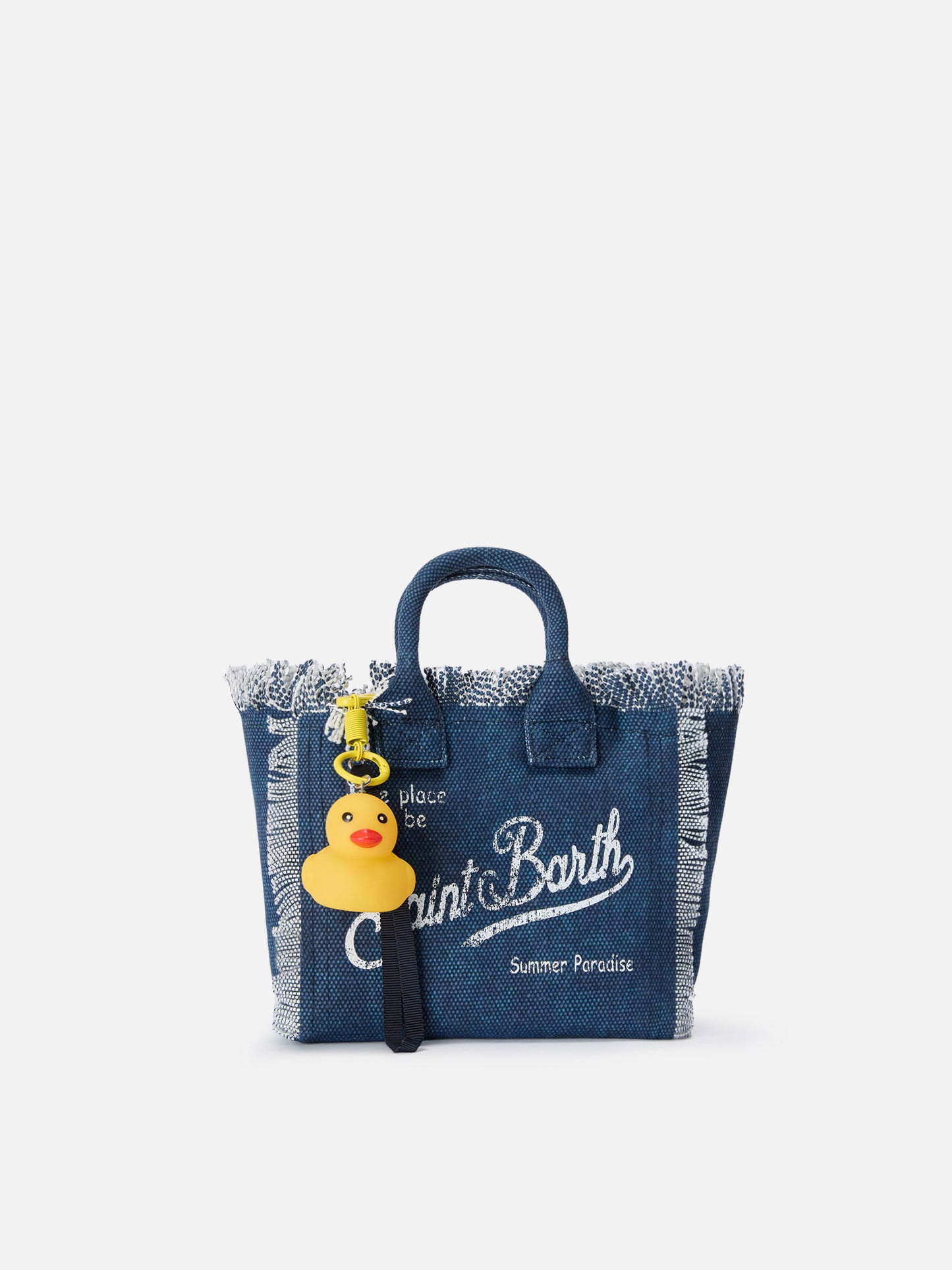 Duck-shaped keychain with lobster clasp and loop