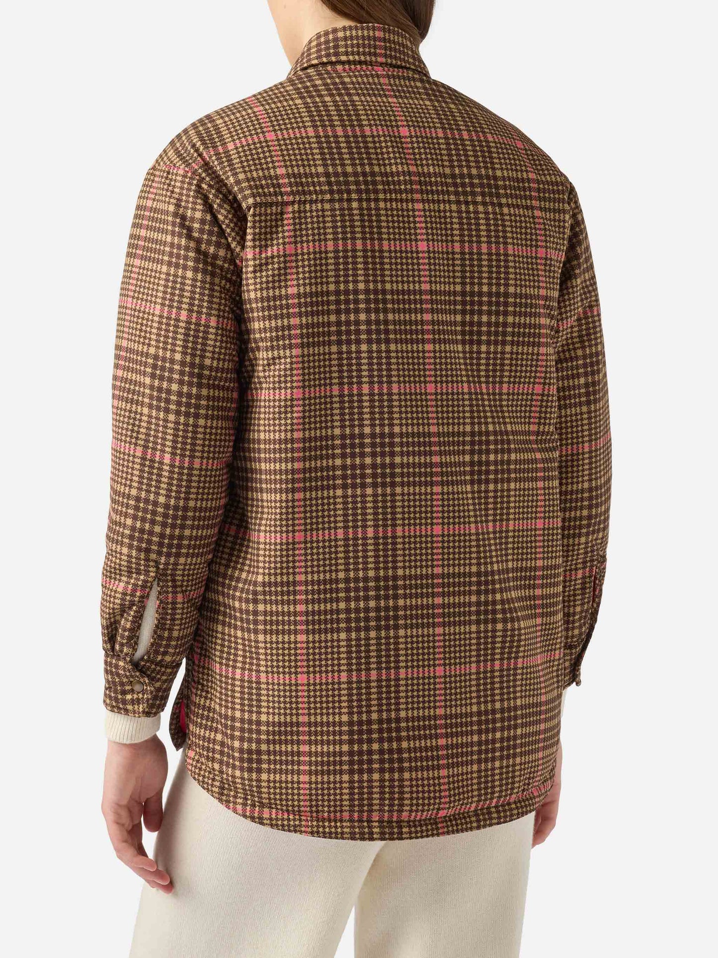 Gesteppte, wattierte, leichte Jacke Kimmy mit Hahnentritt-Muster