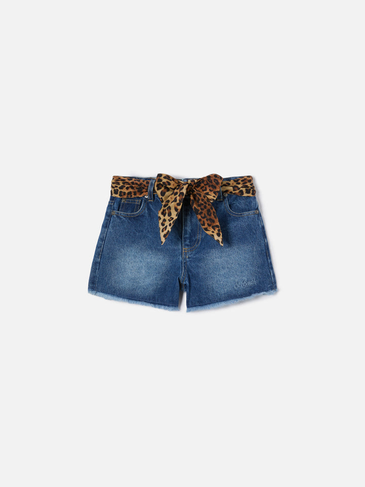 Kiko Jr Baumwollshorts mit Leoparden-Details 