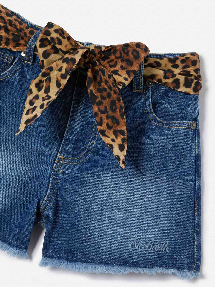 Kiko Jr Baumwollshorts mit Leoparden-Details 