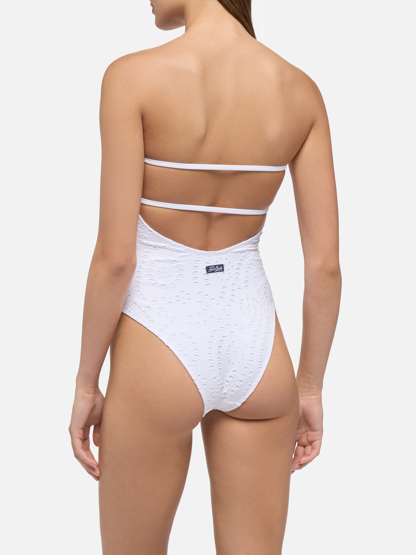Kayla white sangallo lace one-piece swimsuit
