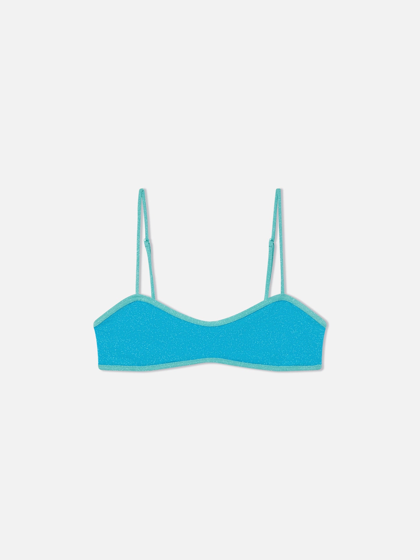 Bralette-Bikinioberteil Lurex Laryn mit Paspelierung 