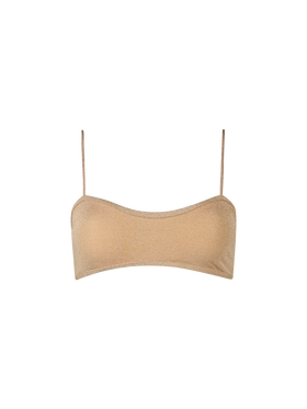 Woman lurex scooped bralette top swimsuit Laryn
