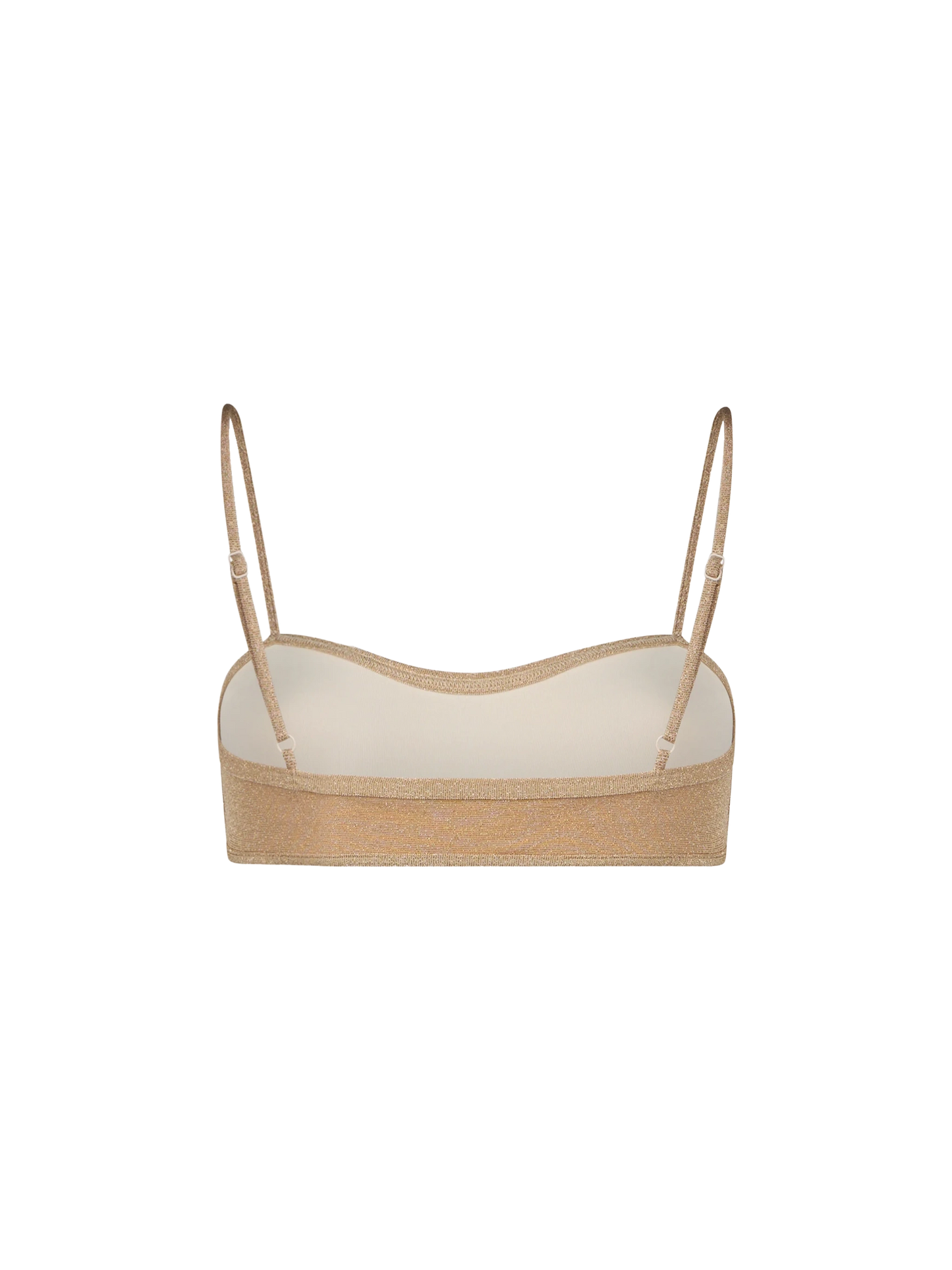 Woman lurex scooped bralette top swimsuit Laryn