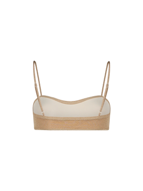 Woman lurex scooped bralette top swimsuit Laryn