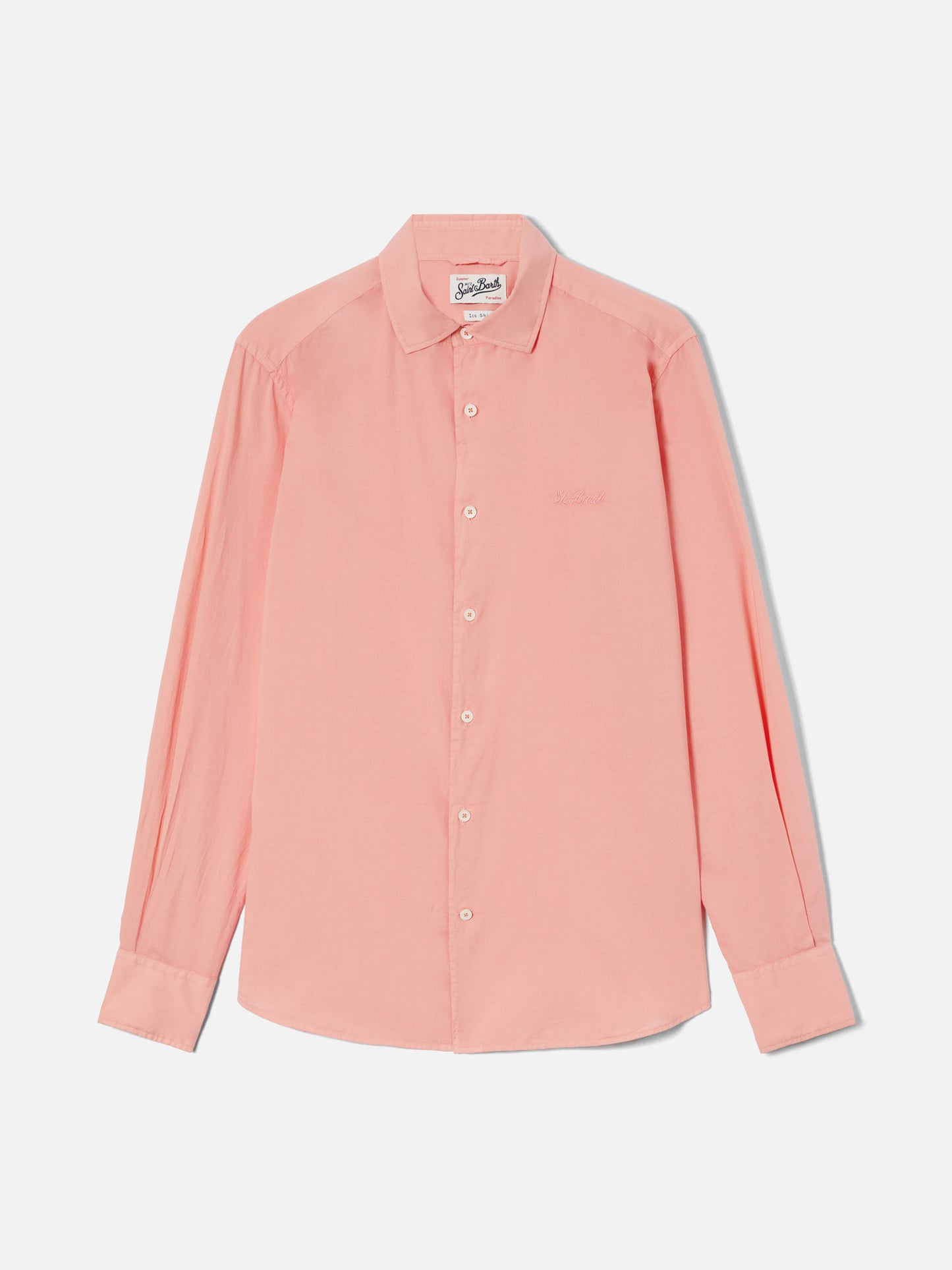 Peach Chemise Ice shirt in pure cotton voile