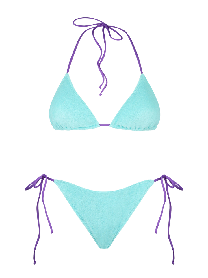 Woman water green terry triangle bikini | MELISSA SATTA SPECIAL EDITION - MC2 Saint Barth