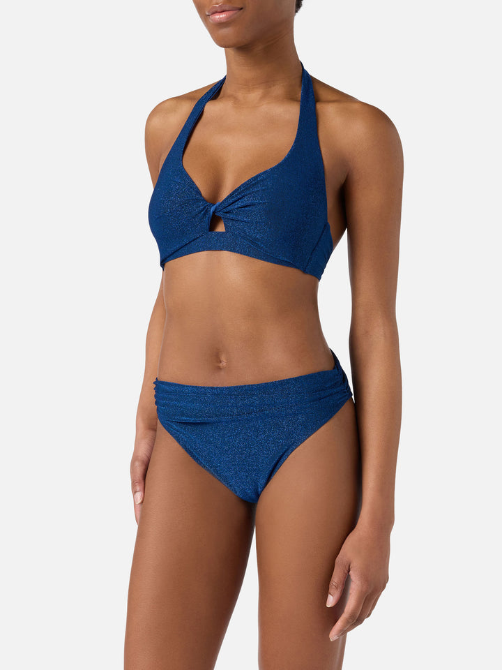 Bikini Leda Sugar blu navy in lurex