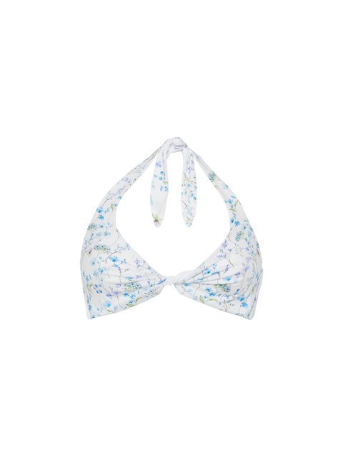 Leda triangle bralette top with flower print - MC2 Saint Barth