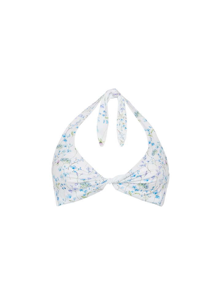 Top bralette triangolo con stampa floreale Leda