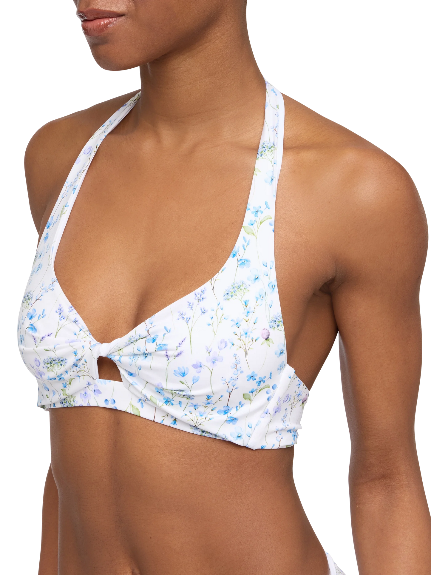 Top bralette triangolo con stampa floreale Leda