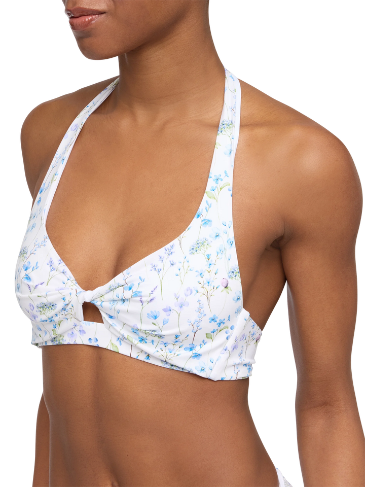 Klassische Badehose Yali mit Blumenmuster - Triangel-Bralette-Top Leda mit Blumenmuster