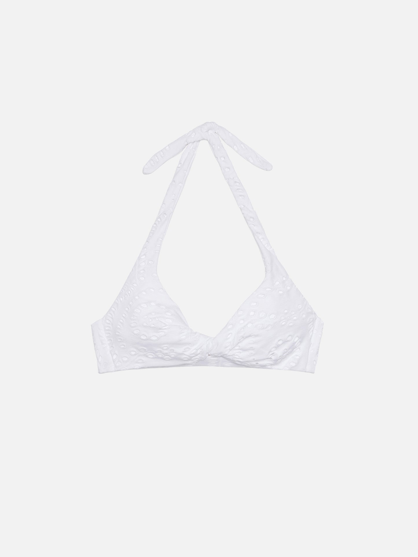 Top bralette triangolo in Sangallo Leda