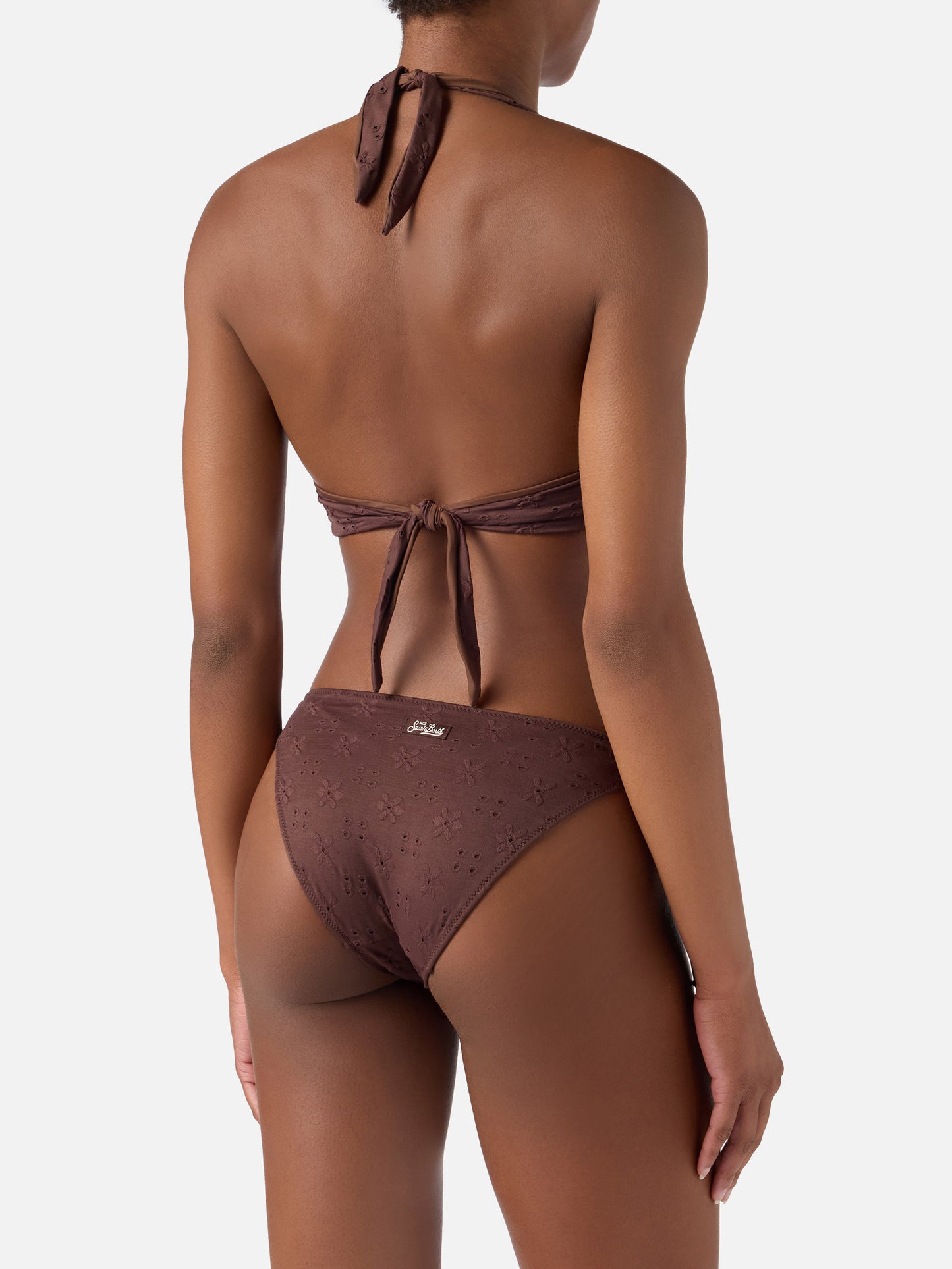Leda Yali brown sangallo bikini