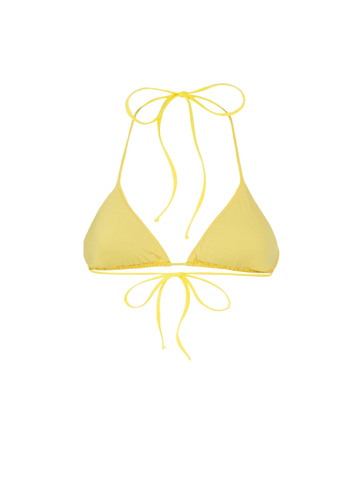 Costume da bagno da donna top a triangolo giallo pallido Leah