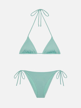 Leah Marielle classic triangle bikini in sage green