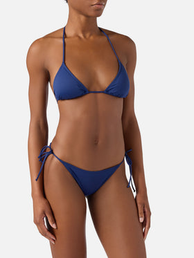 Leah Marielle navy blue bikini with ties