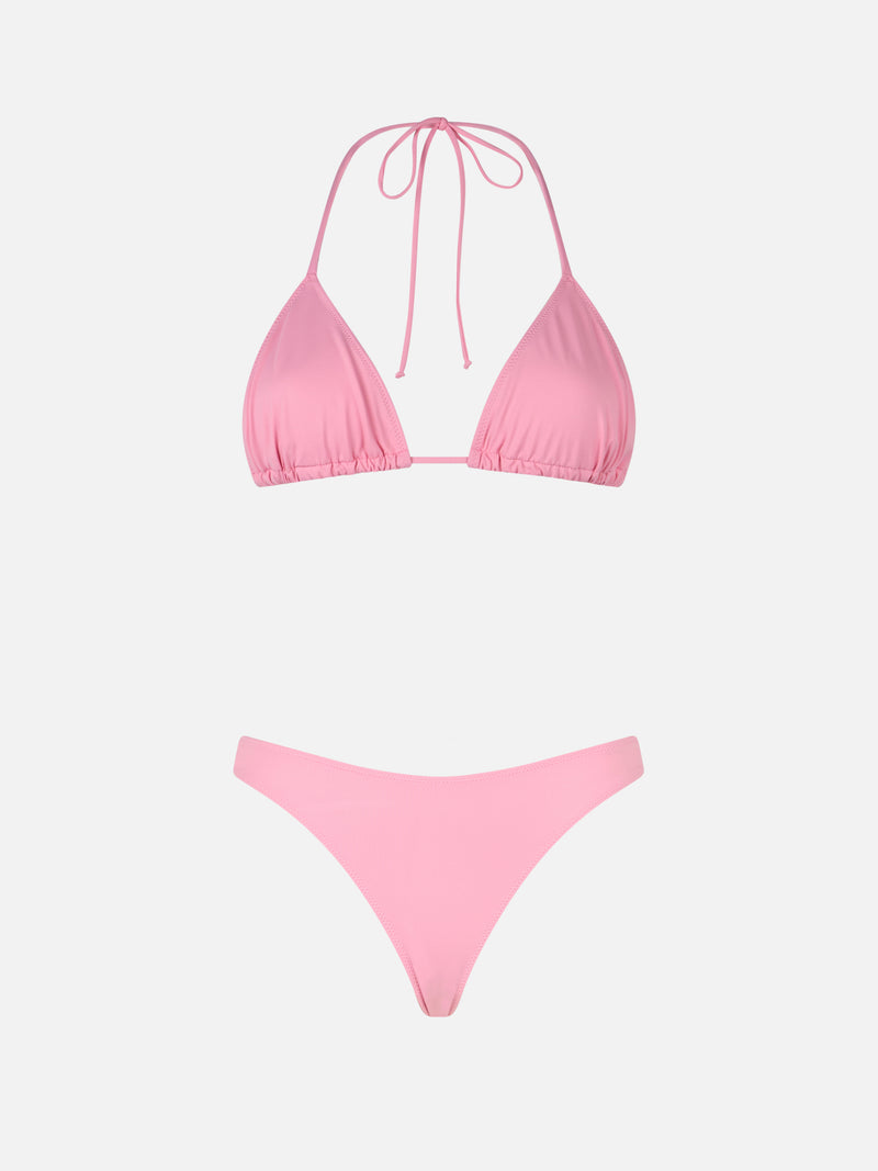 Bikini a triangolo classico rosa da donna Leah Naomi