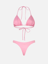 Bikini a triangolo classico rosa da donna Leah Naomi