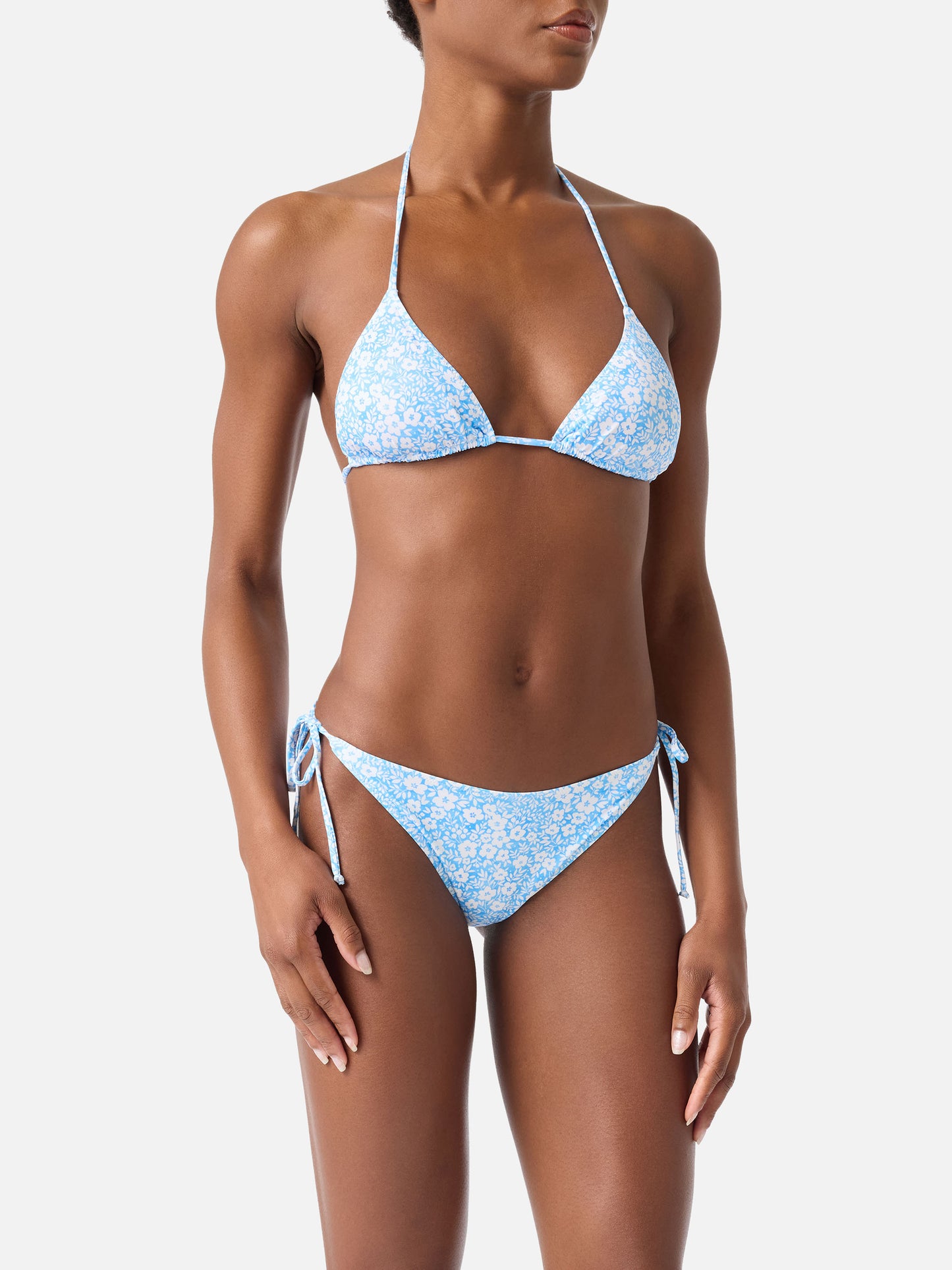 Bikini Leah Virgo triangolo stampa floreale vintage