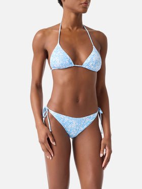 Bikini Leah Virgo triangolo stampa floreale vintage