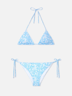Bikini Leah Virgo triangolo stampa floreale vintage