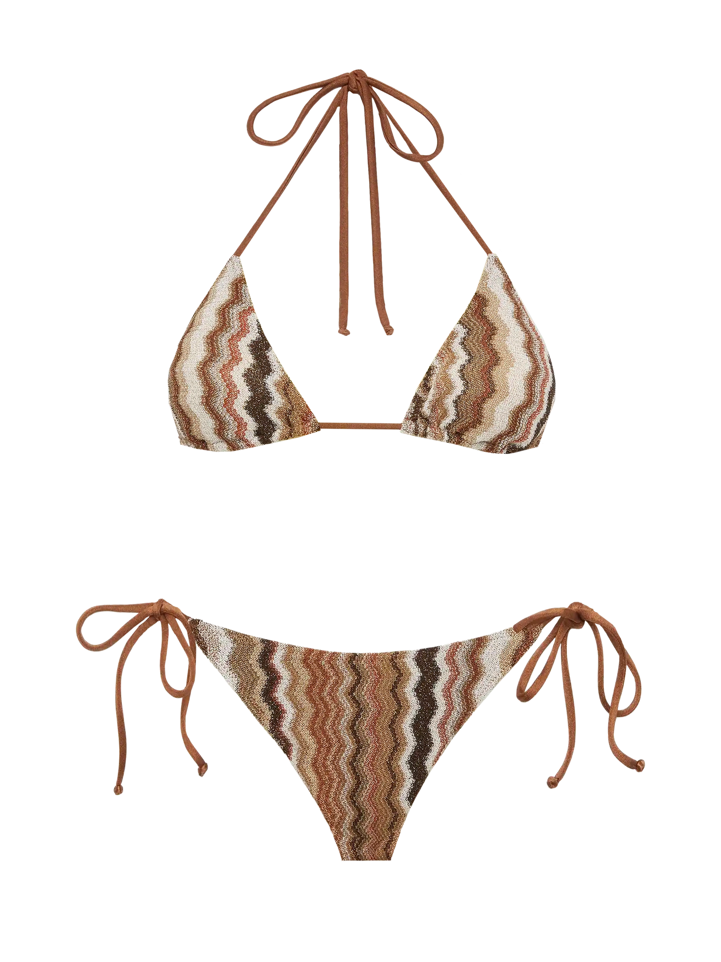 Raschelstrick-Klassiker-Bikini Leah Virgo mit Wellenmuster