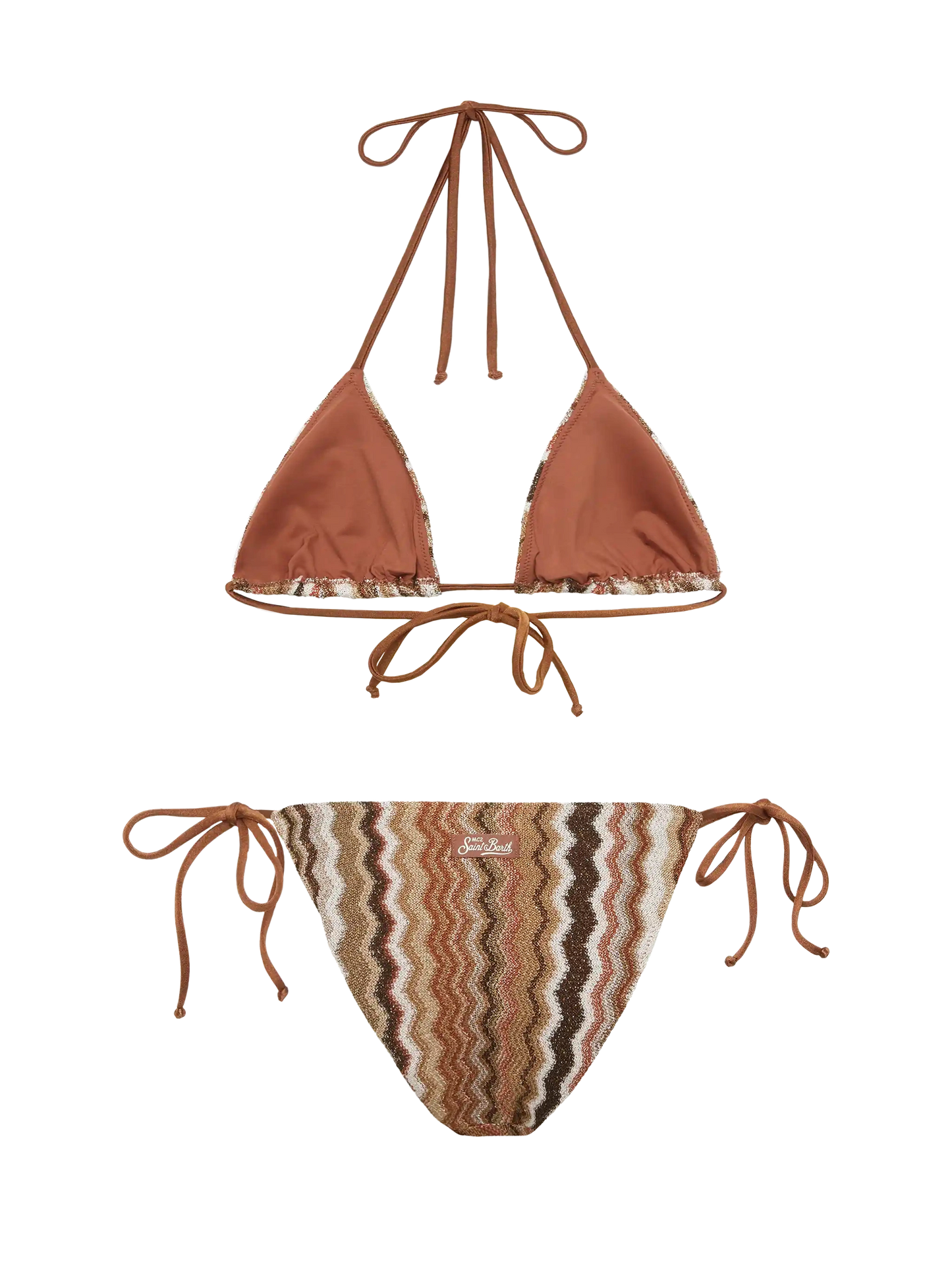 Raschelstrick-Klassiker-Bikini Leah Virgo mit Wellenmuster