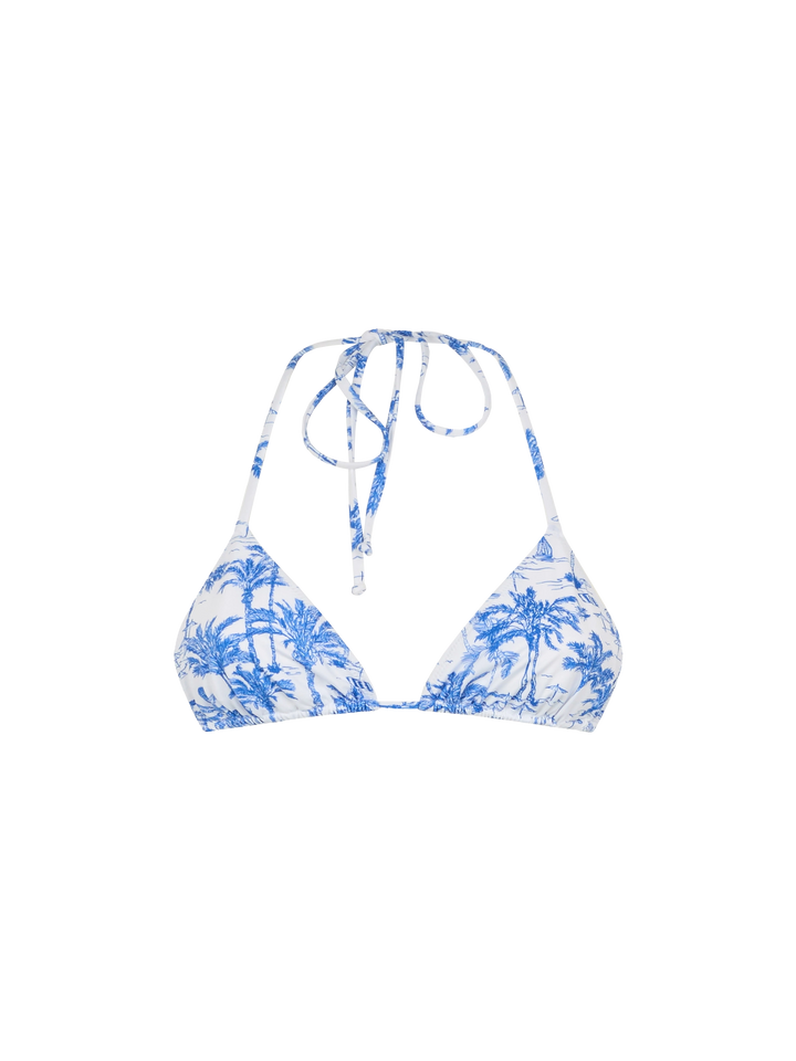 Costume da bagno donna con top a triangolo in toile de jouy Leah