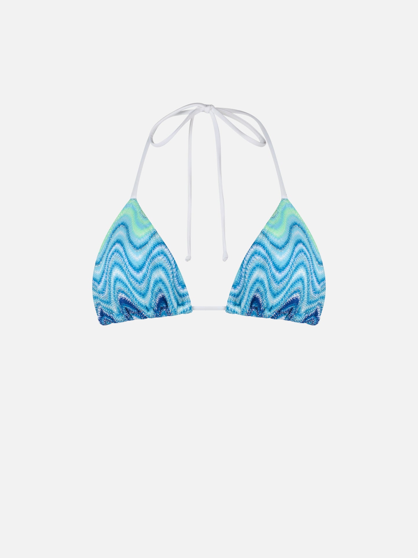 Costume da bagno donna con top a triangolo in maglia raschel Leah