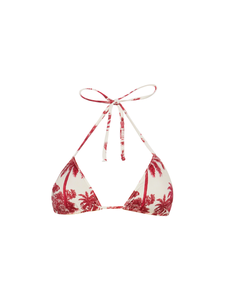 Leah triangle top swimsuit with toile de jouy print | AI CO-CREATED DESIGN BY RICKDICK - POWERED BY RED-EYE