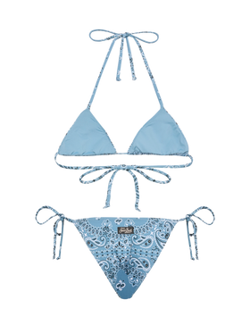 Marielle classic swim briefs with bandanna print - Leah triangle top swimsuit with bandanna print