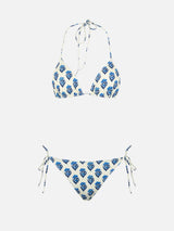 Bikini da donna a triangolo fiori jaipur Leah Virgo