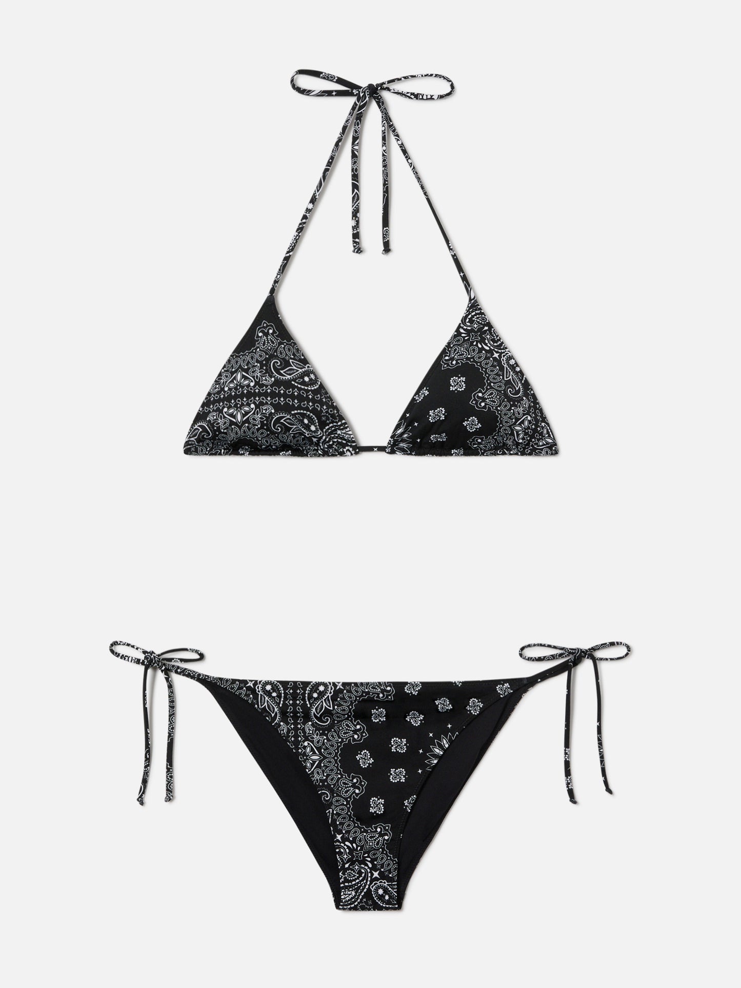 Leah Virgo black bandana print bikini