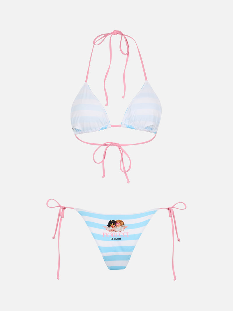 Woman striped triangle bikini Leah Marielle | FIORUCCI SPECIAL EDITION