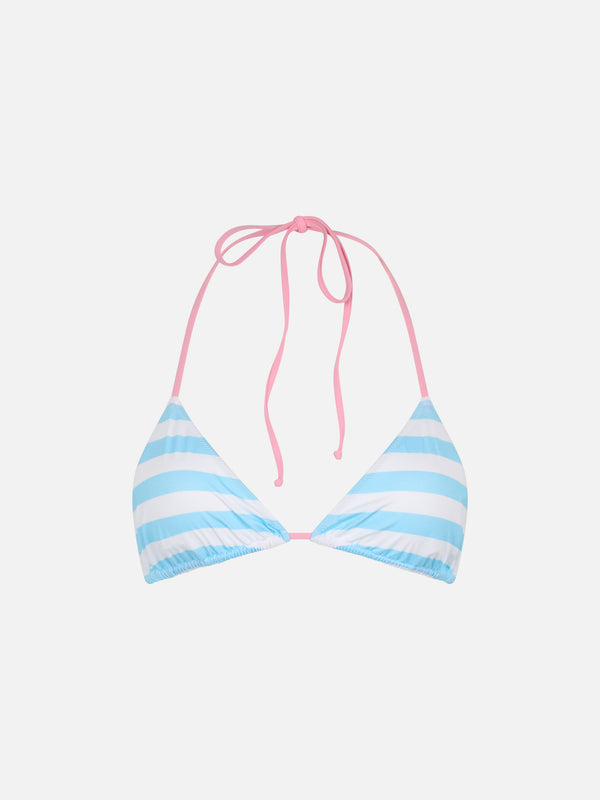 Woman striped triangle top swimsuit Leah | FIORUCCI SPECIAL EDITION