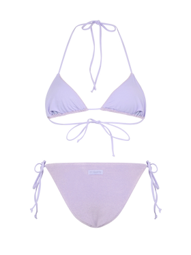 Bikini da donna a triangolo in spugna lilla Leah Virgo