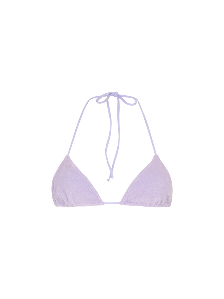 Costume da bagno donna top triangolo in spugna lilla Leah